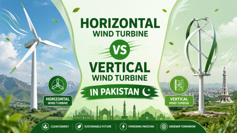 Vertical vs horizontal wind turbines comparison for wind energy in Pakistan