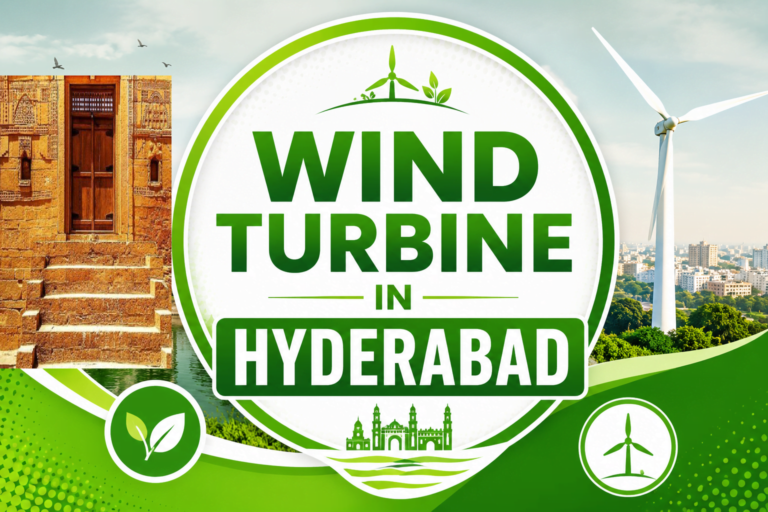 Wind turbine installed in Hyderabad, Sindh, Pakistan for clean renewable energy