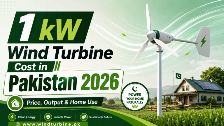 1 kW Wind Turbine Cost in Pakistan 2026: Costing, Output and Home Use