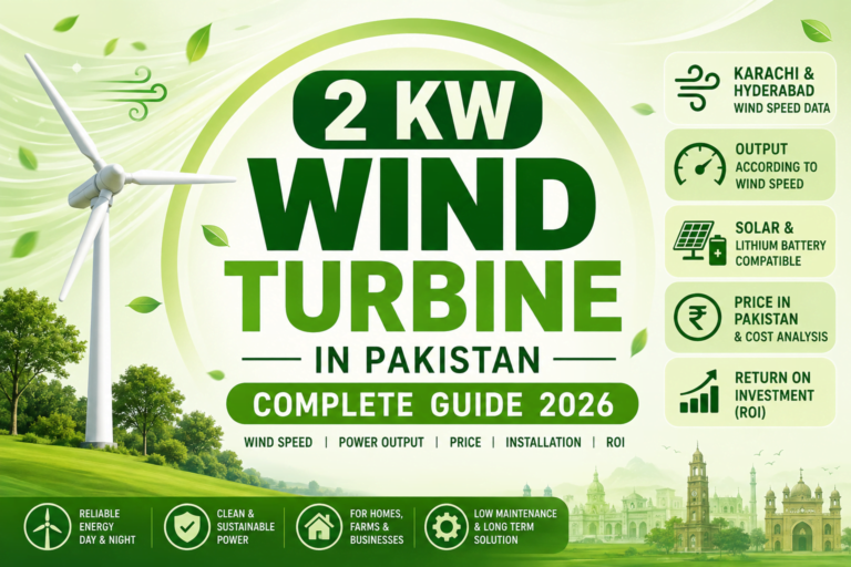 2 kW wind turbine in Pakistan installed for home renewable energy generation